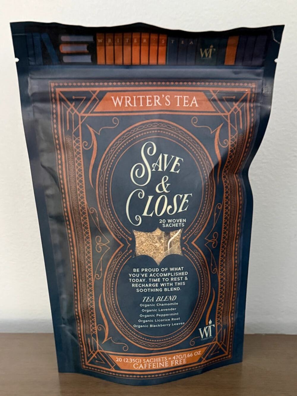 Writers Tea Nighttime Blend Organic Caffeine‑Free Sleep Tea Chamomile & Lavender